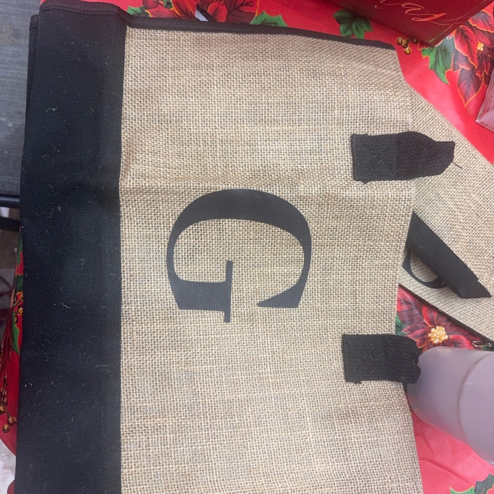 Elegant Black and Tan Cosmetic Bag